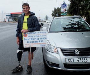 Geamputeerde stap deur Gansbaai